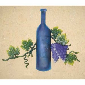 MAR-STUV bottle with grapes 17″W X 14″H